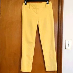 White House Black Market Yellow Ankle Pants
